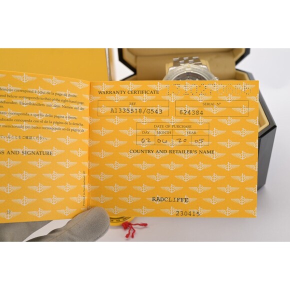 NOS Breitling Crosswind A13355 Silver Dial 43mm Automatic Men's Watch w/B&P - Picture 16 of 16